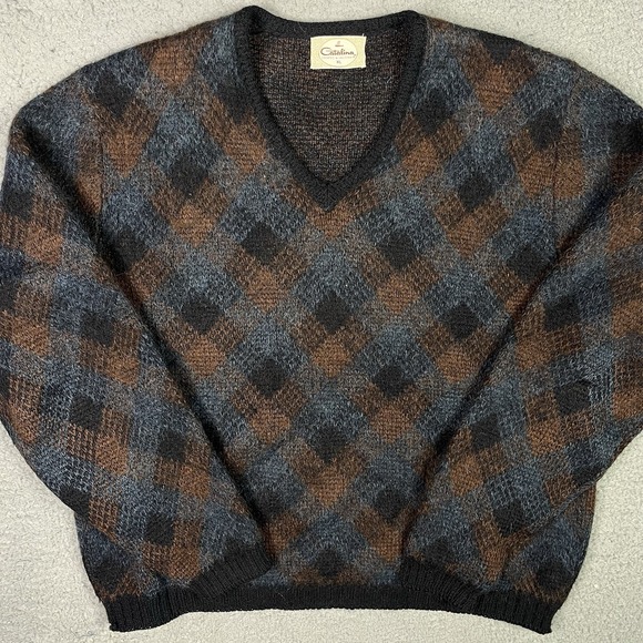 Catalina Other - Vintage 60s Catalina Mohair Sweater Grunge Fuzzy Men's XL